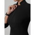 thumbnail image 4 of DARING DIVA Sheath Zipper Collar Pencil Dress S Black, 4 of 6