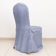 thumbnail image 2 of BalsaCircle Dusty Blue Crushed Crinkle Taffeta Stretchable Banquet Chair Cover Party Events Home, 2 of 8