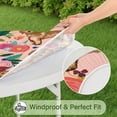 thumbnail image 5 of Dogs with Flowers Round Fitted Tablecloth with Elastic Edge,Dining Table Cover Waterproof,Outdoor Round Tablecloth for Camping,Dining,Indoor and Outdoor, 5 of 7