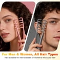 thumbnail image 5 of Texture Comb, Voluminous Wide Tooth Texture Styling Comb for Hair Styling, Root Lifter Comb with Textured Non Slip Grip, ABS Plastic Hair Styling Tool for Men Women (Black+Pink), 5 of 7