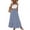 Gray, variant on Maxi Skirts For Women High Waist Drawstring Casual Maxi Skirt Ruffle Hem A Line Flowy Long Skirt Solid Color And Polka Dot Print Skirts With Pockets For Summer Vacation Wear 2XL Gray
