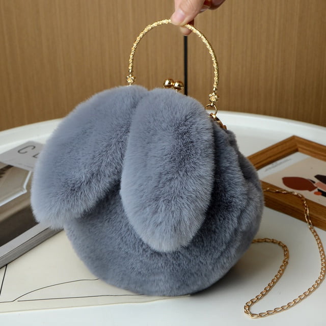 CoCopeaunts Luxury Womens Bag fur manufacturer wholesale high imitation fox  fur womens handbags - Walmart.com