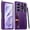 Purple, variant on Vizvera for Samsung Galaxy Z Fold 7 Phone Case,with RFID Cards Holder,S Pen Holder,S Pen,Camera Cover, Shockproof Silicone Protective Case-Black