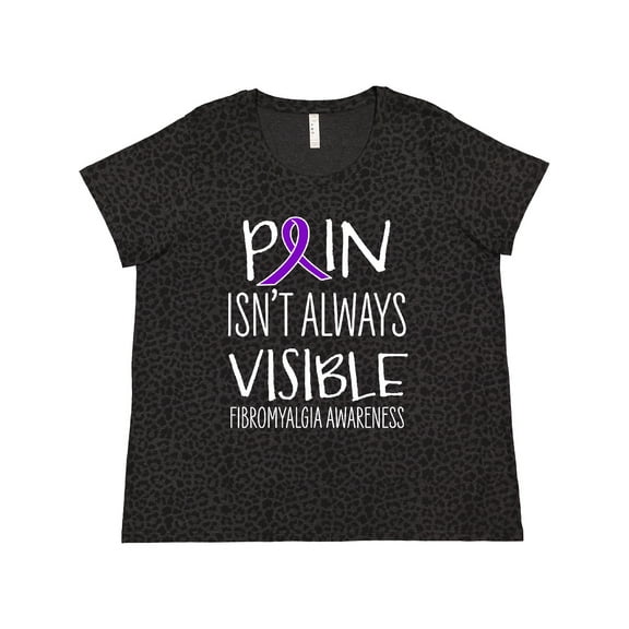 Inktastic Fibromyalgia Awareness Pain Isn't Always Visible Women's Plus Size T-Shirt