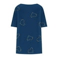 thumbnail image 4 of Plebaso Hauts pour Femmes Grande Taille Manches Courtes Blouses Plissées Décontractées Col Rond Été Tuniques Amples, 4 of 6