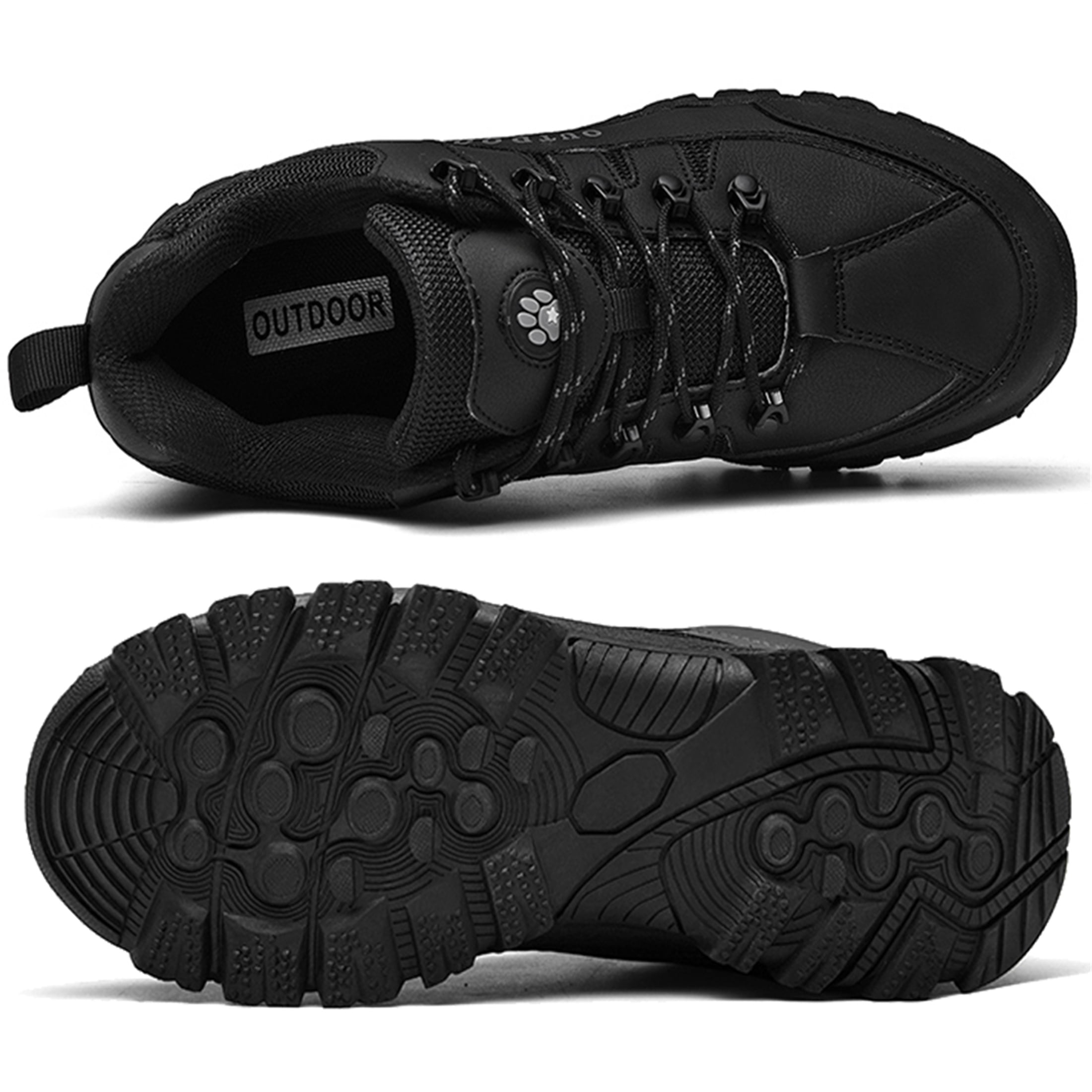 LASUDRAA Men's Hiking Shoes Waterproof Non-Slip Low-Up Sport Shoes Comfortable Outdoor Sneakers