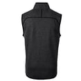 thumbnail image 3 of Men's Cutter & Buck Heather Charcoal ETSU Buccaneers Big & Tall Mainsail Sweater-Knit Full-Zip Vest, 3 of 3