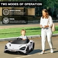 thumbnail image 4 of MUKIDY Electric Ride on Car for Kids, Licensed McLaren765LT 12V Ride on Toy, with Remote, LED Lights, MP3 Player, 3 Speeds,White, 4 of 8