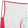 thumbnail image 5 of 7' x 7' Baseball Softball Practice Net Batting Catch Pitching Training Net w/Carrying Bag and Metal Bow Rack, Flap Baseball Equipment Training Aids, 5 of 9