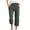 Army Green, variant on XBASW Womens Straight Pants Cotton Linen Capri Pants Summer Elastic Waist Trousers S- 5XL
