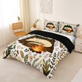 thumbnail image 2 of Homewish Cartoon Dino Bedding,Wooded Plants Duvet Cover Full,White,Black Reversible,3pcs,1 Duvet Cover and 2 Pillowcases, 2 of 6