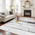 thumbnail image 2 of Botanical Daisy Area Rugs 8'x10', Washable Small Throw Rugs for Living Room Patio, Country Botanical Vase Flowers Wooden Grain Indoor Outdoor Rug Non-Slip Low Pile Carpet Runner Reversible Floor Mats, 2 of 8