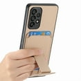 thumbnail image 2 of Magnetic Carbon Fiber Case for Samsung Galaxy A23 4G with Holder Kickstand, Fiber Texture Wallet Phone Case with Card Holder Durable Military Grade Protection Cover for Galaxy A23 4G, Khaki, 2 of 10