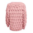 thumbnail image 5 of LYXSSBYX V-Neck Long Sleeve Sweater Tops Hot Sale Clearance for Women V-Neck Solid Color Feather Hollowing Out Sexy Long Sleeves Sweater Tops, 5 of 6