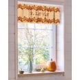 thumbnail image 5 of Fall Window Valance Rod Pocket Kitchen Curtain Short Panels, Farm Pumpkin Maple Leaf Valance Curtains, Watercolor Orange Window Treatments Drapes for Living Room Bedroom Thanksgiving Decor, 5 of 6