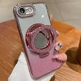 thumbnail image 6 of Magnetic Kickstand Glitter Case for iPhone 16e,[Compatible with Magsafe] Luxury Bling Sparkly Rhinestones with Camera Protector & Makeup Mirror Women Girls Case for iPhone 16e 6.1" 2025, Pink, 6 of 9