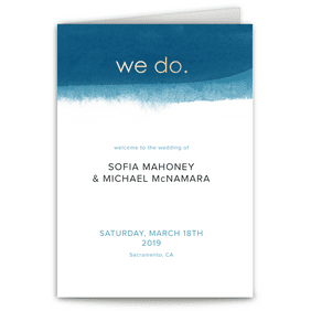 Personalized Wedding Program We Do 5 X 7 Folded Walmart Com