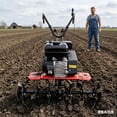 thumbnail image 2 of Heavy Duty Gas Garden Tiller, 7HP 212CC Engine, 32.5in Wide 10in Deep Cultivator with 6 Blades for Soil Preparation, 2 of 9