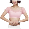 thumbnail image 3 of unbranded Bralette Top Sin Rosa Con Acolchado Cómodo Y Elástico Para Actividades Deportivas, 3 of 6