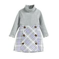 thumbnail image 3 of Sngxgn Girl's Casual 2 Piece Outfits Long Sleeve Tees and Pleated Skirt Set(Grey,100), 3 of 9