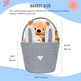 thumbnail image 3 of CHENGDAO 2Pack Cotton Rope Storage Baskets with Removable Bunny Ears, Foldable Organizer, Gray&White, 3 of 6