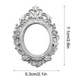 thumbnail image 3 of PATLOLLAV 2.8inch Vintage Resin Picture Frame Antique Photo Frame Vintage Collage Frame Mini Oval Frames Wall Hanging Frames for DIY Jewelry Display Home Decor, Without Glass or Backing, 3 of 5
