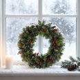 thumbnail image 6 of Oioii Christmas Spruce Wreath with Pine Cones, Berry Clusters Frosted Branches Holiday Decor.Adds Rustic Festive Charm to Home, Office, Christmas Party Winter Celebrations, 6 of 9