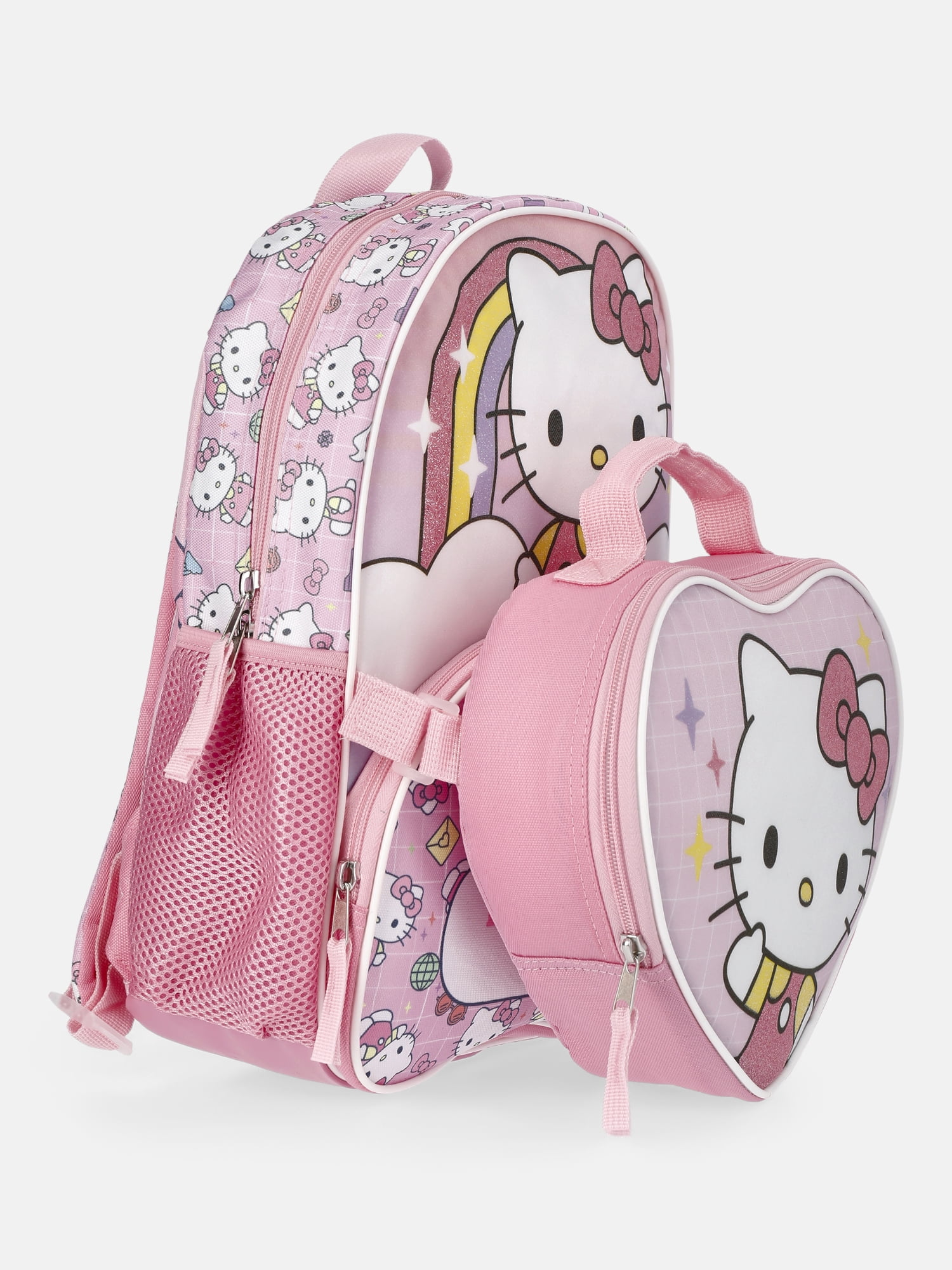 Sanrio Hello Kitty 14" Toddler Backpack with Lunch kit - Pink