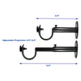 thumbnail image 2 of MERIVILLE Set of 2 Oil-Rubbed Bronze Zinc Curtain Drapery Rod Bracket for 1 1/4" Rod, Adjustable, 2 of 3
