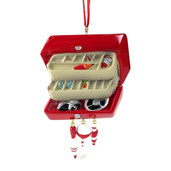 Kurt Adler Fishing Tackle Box Christmas Ornament