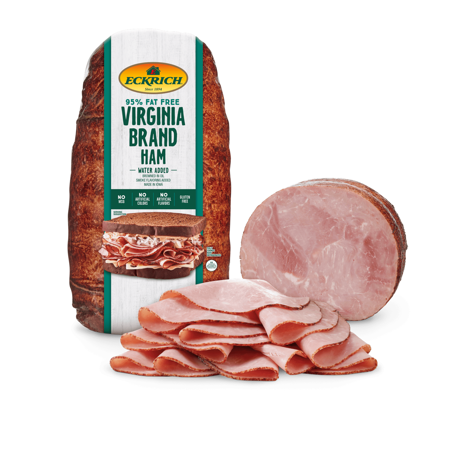 Eckrich Deli Brand Virginia Ham, Deli Sliced