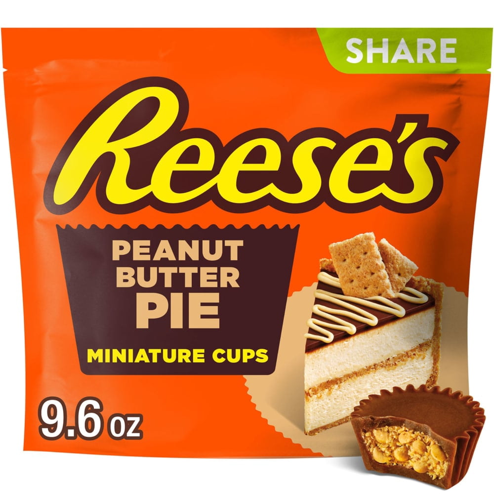 REESES Miniatures Peanut Butter Pie Flavored Peanut Butter Cups Candy Share Pack 9.6 oz - 5 Pack