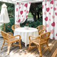 thumbnail image 4 of Outdoor Curtains for Patio Waterproof, Pink Love Outdoor Privacy Panels Grommet, Valentine's Day Watercolor Heart Romantic Blackout Outside Curtains for Porch/Cabana/Pergola/Gazebo 54"x84", 1 Panel, 4 of 8