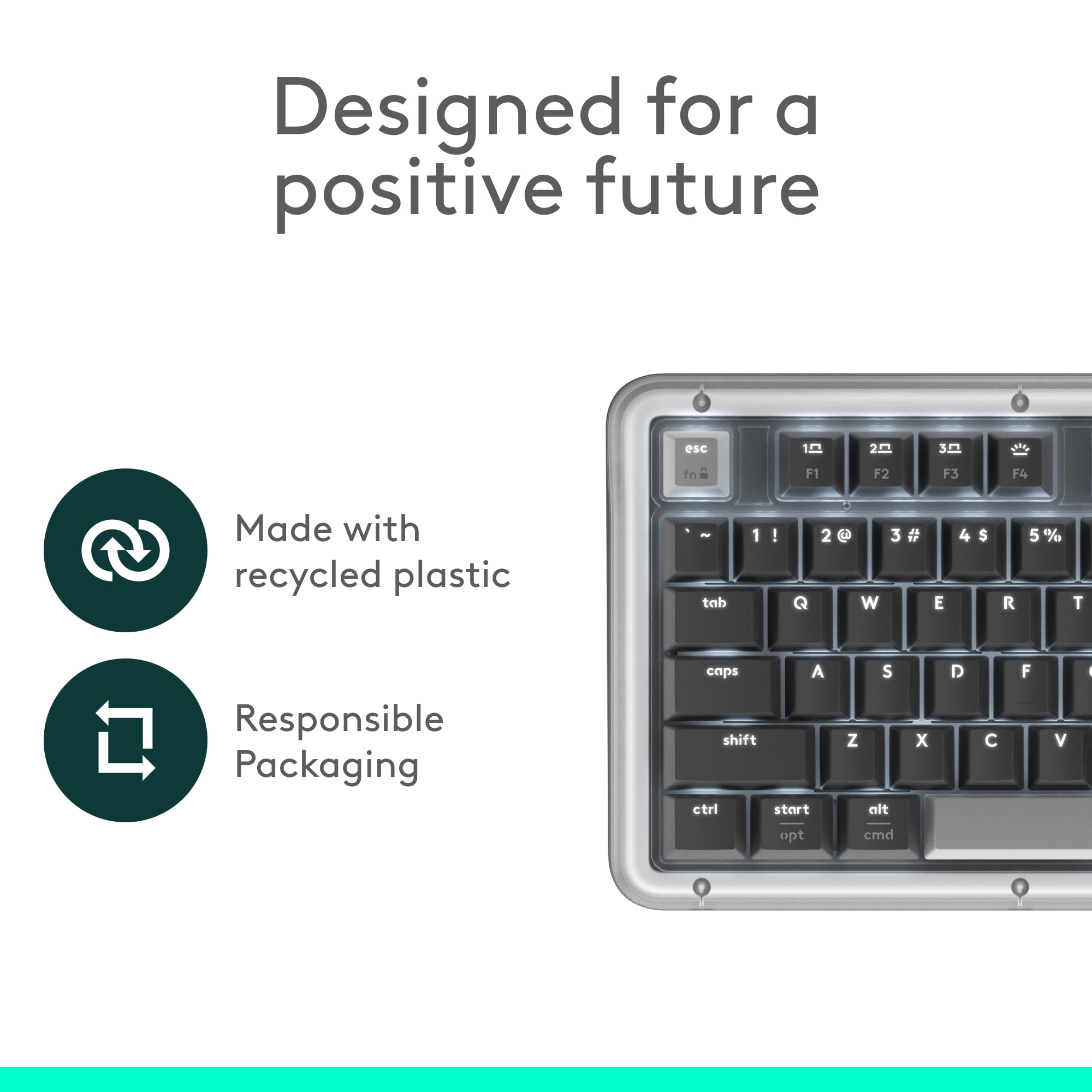 Logitech Alto Keys K98M wireless mechanical keyboard, customizable keyboard with vibration absorbing gasket, Bluetooth, Graphite