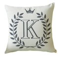 thumbnail image 1 of Housse de Coussin de Canapé Imprimée Lettres Anglaises Mode Dessin Animé Décoration Maison, Multicolore, K, 1 of 5