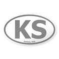 thumbnail image 1 of CafePress - Kansas Oval Sticker - Sticker (Oval), 1 of 1
