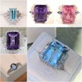 thumbnail image 4 of QQTDFG Elegant 925 Silver Women Ring Cubic Zirconia Wedding Engagement Rings Size 6-10-#13-8, 4 of 9