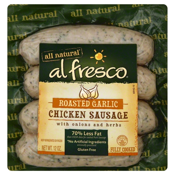 Al Fresco Roasted Garlic Chicken Sausage, 12 Oz. - Walmart ...