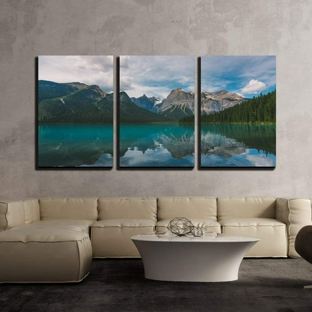 Wall26 3 Piece Canvas Wall Art Natural Mountain Lake Modern Home Decor Stretched And Framed Ready To Hang 16 X24 X3 Panels Com - Mountain Home Decor Canada