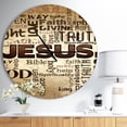 thumbnail image 2 of DesignArt Jesus' word cloud in grunge Large Wall Clock, 2 of 2
