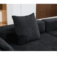 thumbnail image 4 of Modern Modular 3 Piece Couch Free Combination with Semicircular Modular Sofa, 4 Seater Curved Sofa with Upholstered for Living Room, Black, 4 of 9