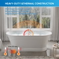 thumbnail image 6 of ANGELES HOME 67" Acrylic Freestanding Bathtub Contemporary Soaking Tub with Chrome Bathtub Drain and Groove overflow, 6 of 11