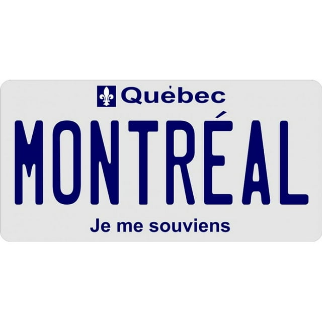 Quebec Montreal Photo License Plate Free Personalization on this Plate
