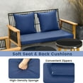 thumbnail image 2 of Gymax 7PCS Conversation Set Rattan Woven Chair Set w/ 2 Coffee Tables & 2 Ottomans, 2 of 5