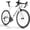 White, variant on SAVADECK Carbon Road Bike, Warwinds3.0 700C Carbon Fiber Frame Carbon Fork Racing Bicycle with Shimano SORA 18 Speed Derailleur System and Double V Brake.