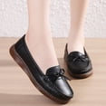 thumbnail image 5 of Women's Casual Loafers Slip On Leather Shoes Lightweight Casual Walking Shoes Female Moccasins Classic Penny Loafer Flats Boat Shoes, 5 of 9