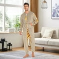 thumbnail image 5 of IAUYY Unisex Adult Onesie Pajamas Ultra-Soft Crystal-Soft Fabric, Halloween Adult Onesie Pajamas Adults,With a Zipper Plus Size Onesie Pajamas, Light Brown As The Background, 5 of 7