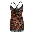thumbnail image 4 of PALACLOTH Women Plus Size Night Gowns Sexy Leopard Lace Night Dress, 4 of 7