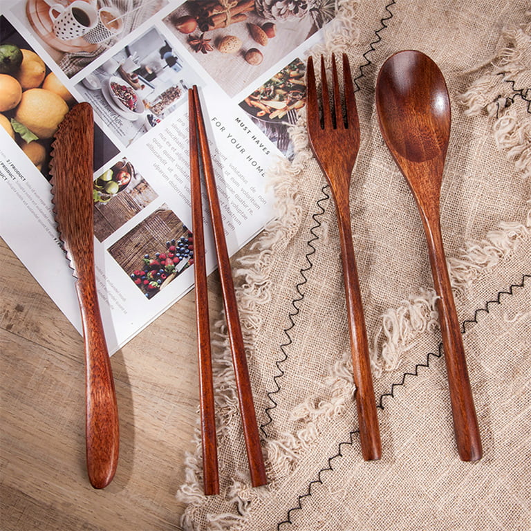 Wooden Children's Utensils - Knife, Fork, Spoon