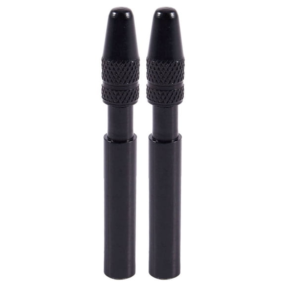 2 x Bicycle 40mm Presta Valve Tire Tyre Extender Extension Cap Cover Adapter Black